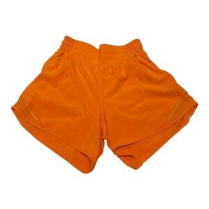 Orange lululemon shorts